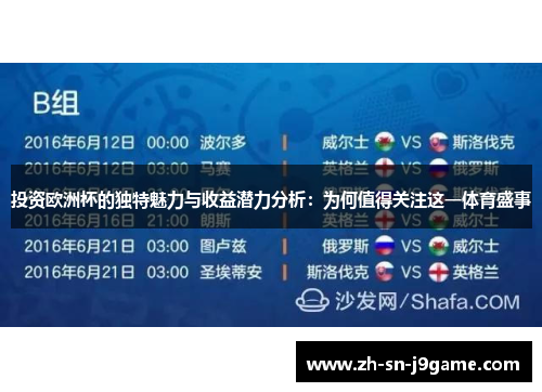 投资欧洲杯的独特魅力与收益潜力分析:为何值得关注这一体育盛事 投资欧洲杯的独特魅力与收益潜力分析:为何值得关注这一体育盛事