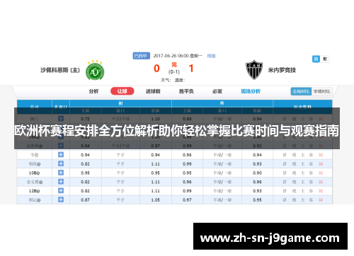 欧洲杯赛程安排全方位解析助你轻松掌握比赛时间与观赛指南 欧洲杯赛程安排全方位解析助你轻松掌握比赛时间与观赛指南