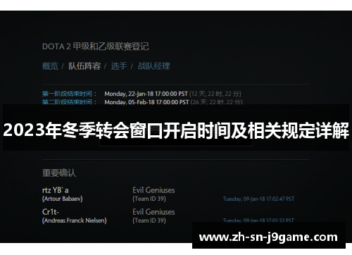 2023年冬季转会窗口开启时间及相关规定详解 2023年冬季转会窗口开启时间及相关规定详解