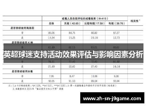 英超球迷支持活动效果评估与影响因素分析 英超球迷支持活动效果评估与影响因素分析